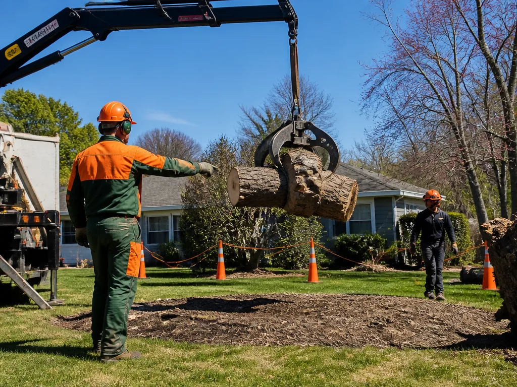 Crane-Assisted Tree Removal