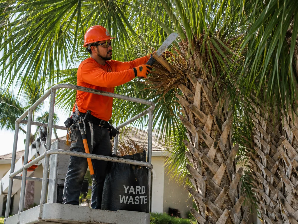 Palm Tree Trimming